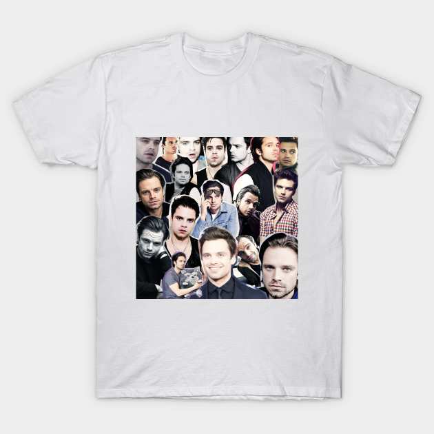 Sebastian Stan Collage T-Shirt by lunalovebad